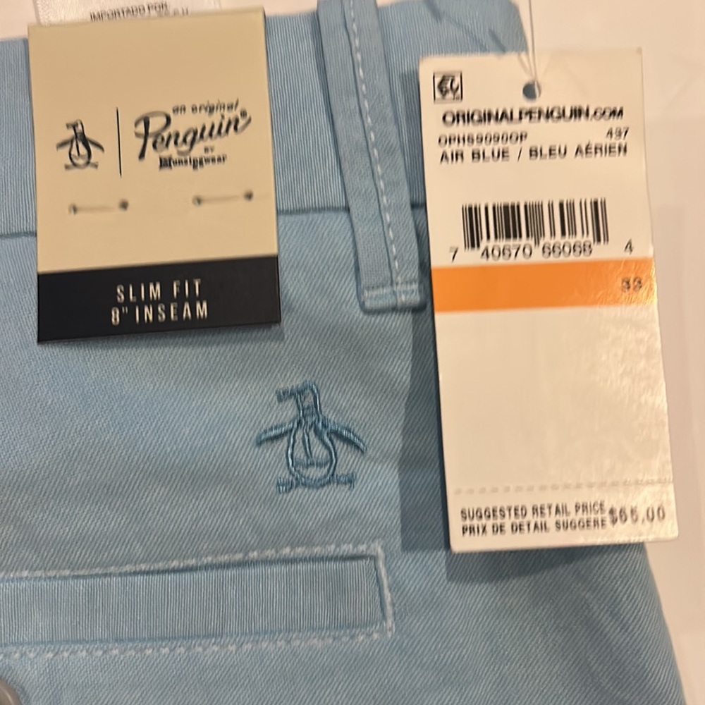 NWT Penguin Air Blue Dress Shorts - Picture 3 of 4